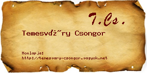 Temesváry Csongor névjegykártya